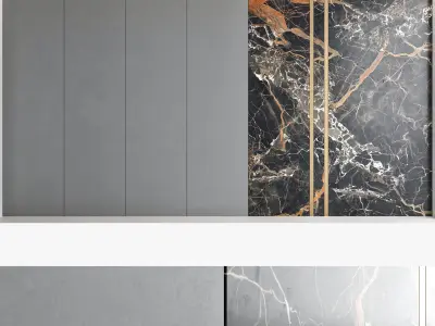 Decorative wall panel set 71 3D model