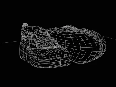 Shoe 3d Model and Texture Low-poly 3D model