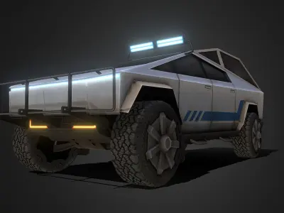 Tesla Cybertruck Off-road Edition  Low-poly 3D model