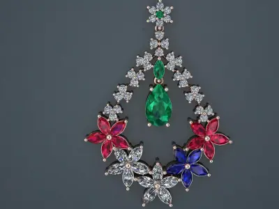 Pendant jewelry 3D model - Star Islands 3D print model