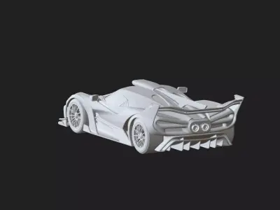 Futuristic Car STL Prototype Model 3D print model