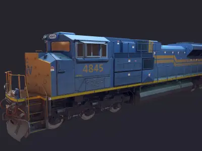 EMD-SD70ACe Locomotion Low-poly 3D model