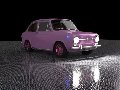 Mini Car Purple 3D model