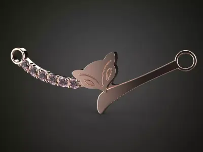 Fox necklace Free 3D print model