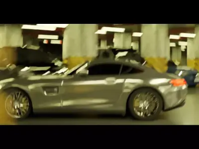 Underground Parking Basement Mall Car Drift Scene Blender 3D model