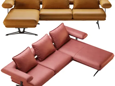 Hoover Sofa Low-poly 3D model