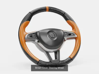 Six Color Steering Wheel Collection 3D Model Pack