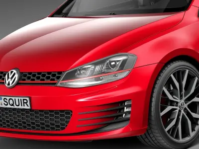 Volkswagen Golf VII GTi 5-door 2014 3D model