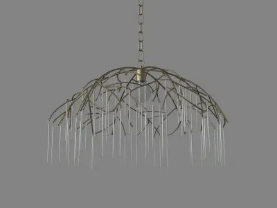 Vine Pendant Brass 3D model