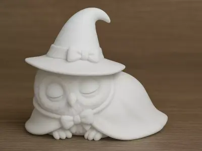 Sleeping Wizard Owl 3D print model