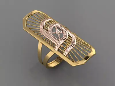 Women Long Ring Ready STL 3DM Models Womens Ring Long models 3D print model purchase