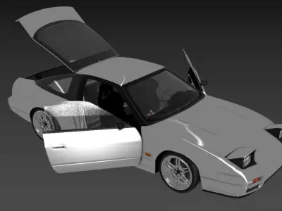 Nissan S13 200SX 1990 High Poly model MTL MAX OBJ FBX 3D model