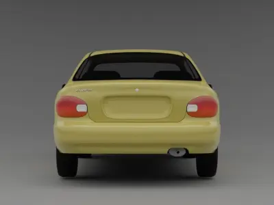 Hyundai Accent 1994 Low-poly 3D model