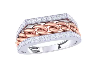 Mens gemstone diamond men Ring with details images 14 3D print model