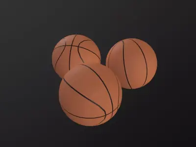 Basketball ball 3D Model Low-poly 3D model