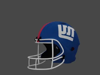 NY Giants Helmet Low-poly 3D model