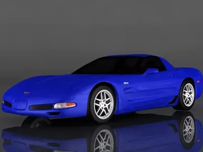 Chevrolet Corvette Z06 Low-poly 3D model
