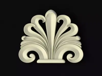 Central decor ornament for furniture 3D model 52