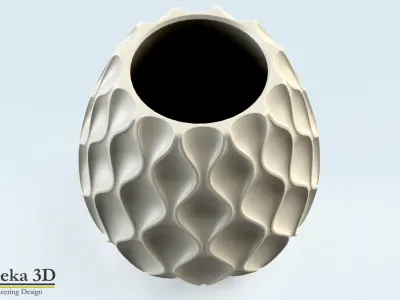 WAVE PATTERN POT MODEL 1 AND 2 3D print model