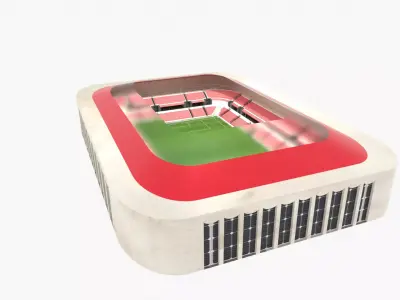 Soccer Stadium Low-poly 3D model 18
