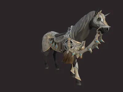 Epic Horses Low-poly 3D model