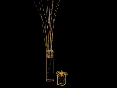 Decor Pot Set Low Poly Game Ready Low-poly 3D model