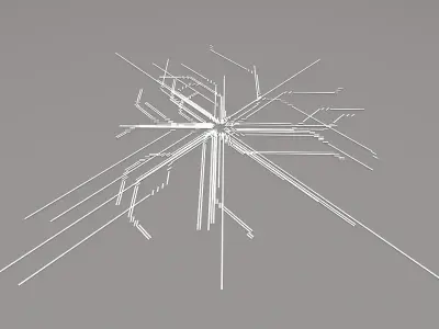 Greeble City 02 3D Animated Sequence Low-poly 3D model