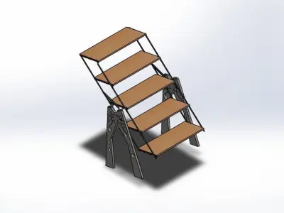 BOOKSHELF MAKE IN SOILDWORK OR FORMAT IF YOU WANT 3D model