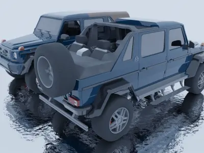  Mercedes-Maybach G650 Landaulet Low-poly 3D model
