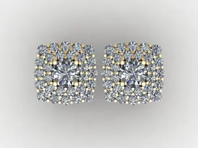 Earrings Diamond 3D print model