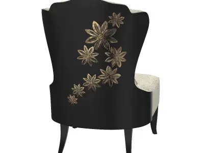 Hooker Furniture Living Room Sanctuary Belle Fleur Slipper Chair 3D model