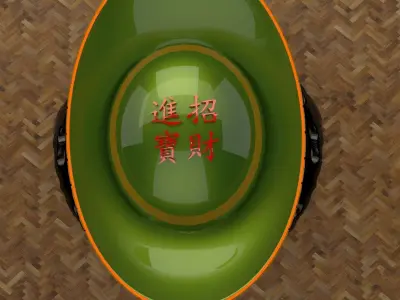 Chinese gold Ingot  3D model