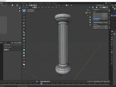 Pillar column 3D model