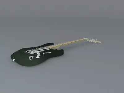 Strat style guitar Free 3D model
