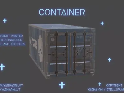 Container Low-poly 3D model get