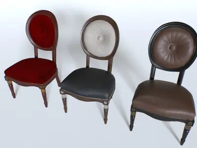 Chair Pack 4 Low-poly 3D model