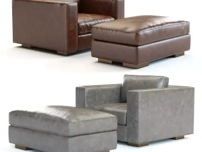 Restoration Hardware - Maddox Leather Armchair 3D model