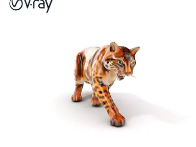 Cheetah Model Pack Low-poly 3D model