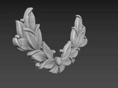 Branch with leaves 3D model