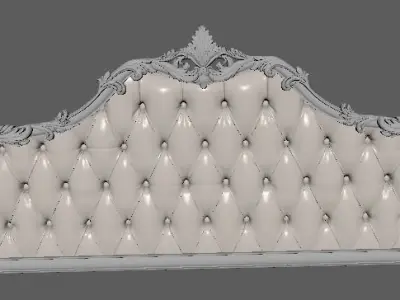 headboard ornate gold 3D model