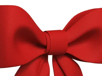 Christmas Bow Ribbon 36 Low-poly 3D model