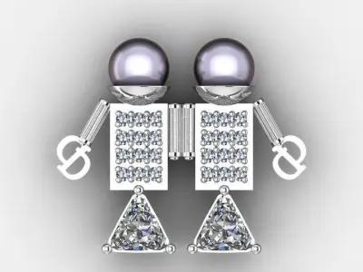 women pendant - Gemini 3D print model