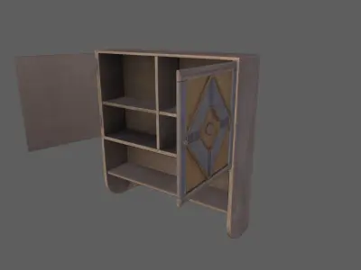 Bathroom vanity unit Low-poly 3D model