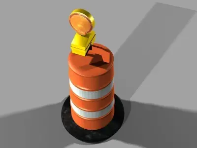 Road Barricade 3D model