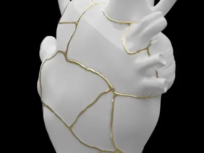  Heart vase 3D model