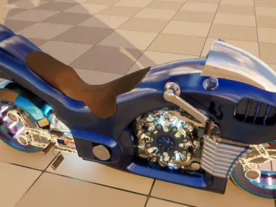 Sci Fi Motorcycle 3D model