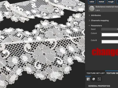 2 Procedural Lace Materials Texture