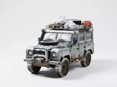 Arctic Expedition Rover - Fully Equipped Survival Vehicle Low-poly 3D model