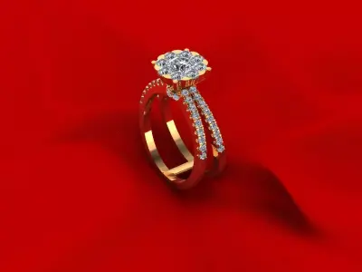 Woman Wedding Ring 273 3D print model