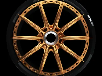 High-poly MVforged SL-100 -Dymag-2 piece- Wheel 3D model